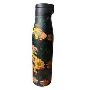 Starbucks 20oz Magnetic Lid Stainless Vacuum Water Bottle Floral Tumbler